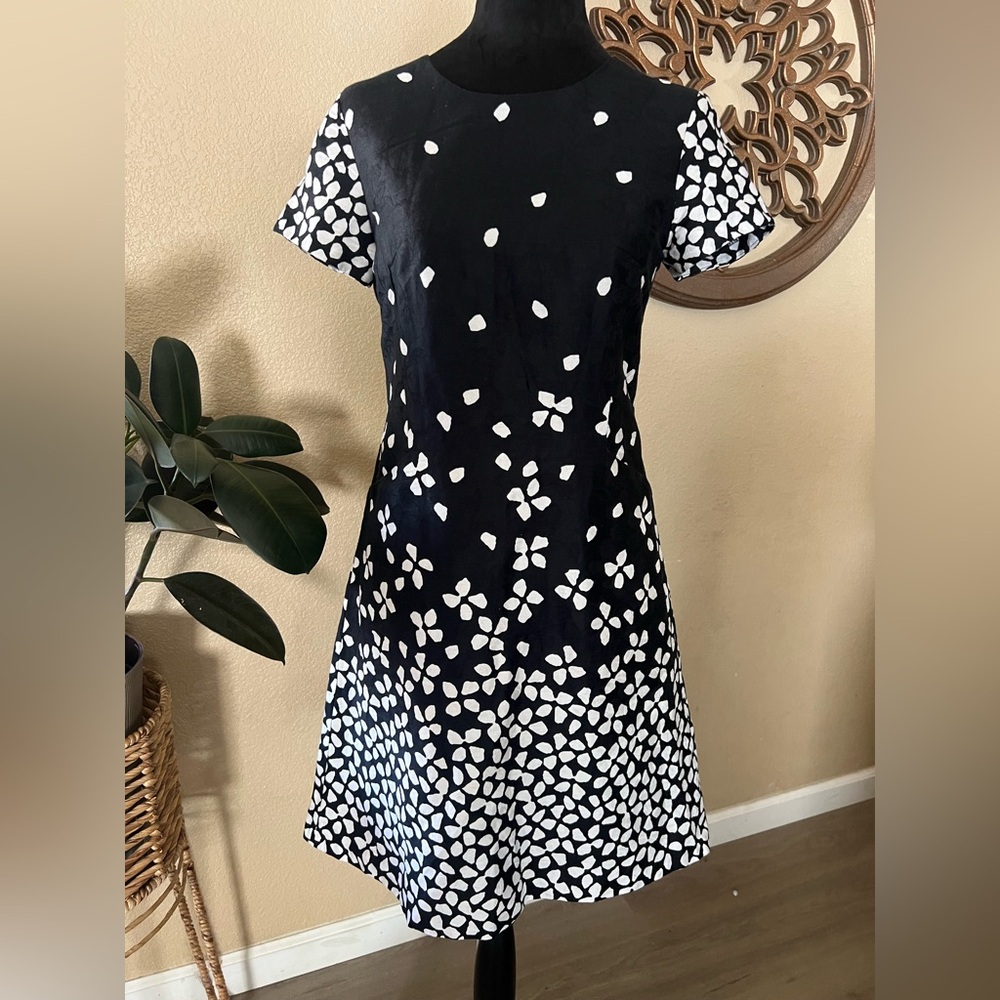 The Limited Black and White Patterned Mini Dress